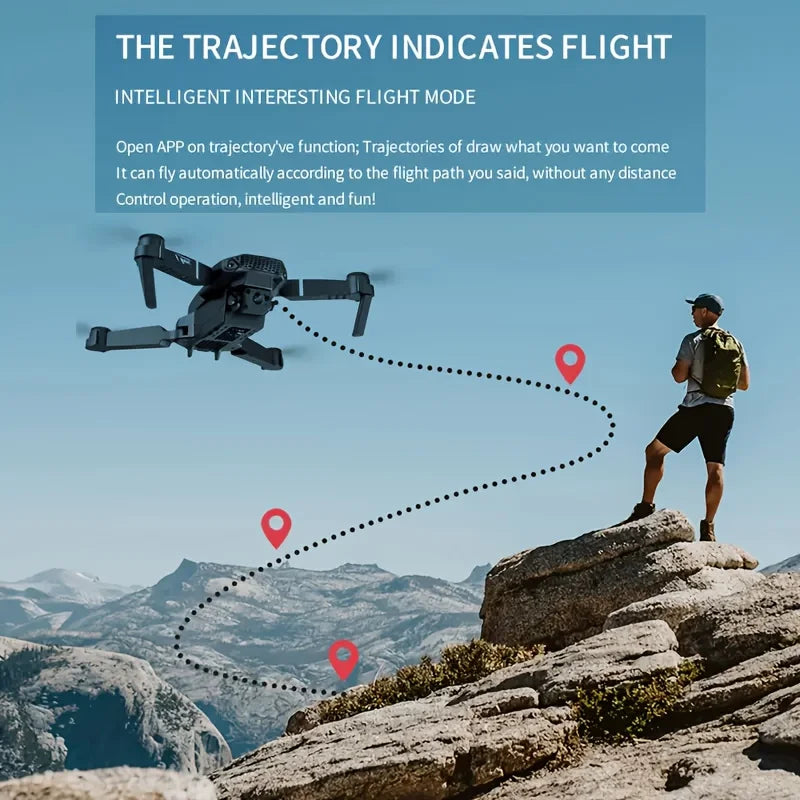 2025 E88 Professional Wide Angle RC Dron HD 4K Camera Mode Foldable Helicopter Aircraft Quadcopter Drone Kid Gift Toys