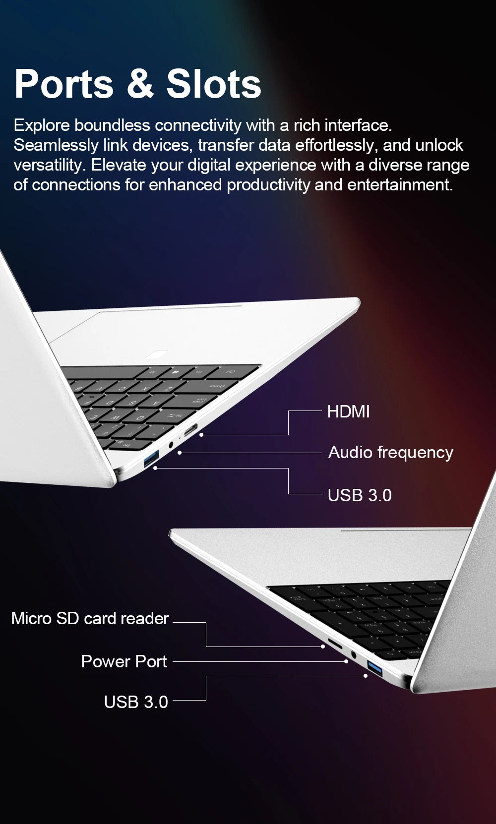 Intel Notebook PC Gamer 15.6" Ultra Slim Laptop Intel Celeron N4000 16GB RAM 1TB 2TB SSD Office Study Computer PC Windows 11 Pro