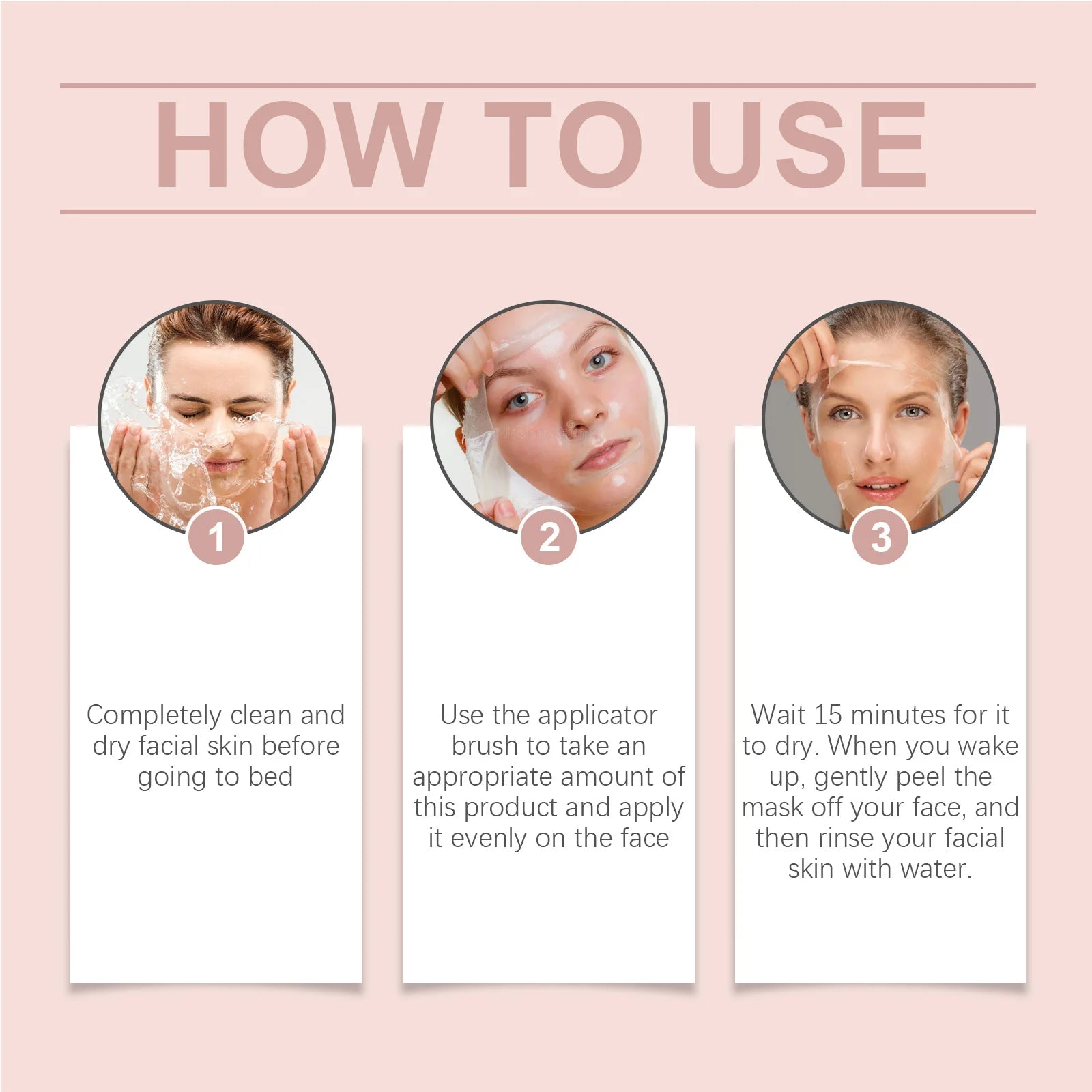Collagen Overnight Wrapping Peel Off Facial Mask, Korean Collagen Night Wrapping Mask Deeply Hydrates Night Care Mask Cream 75ml