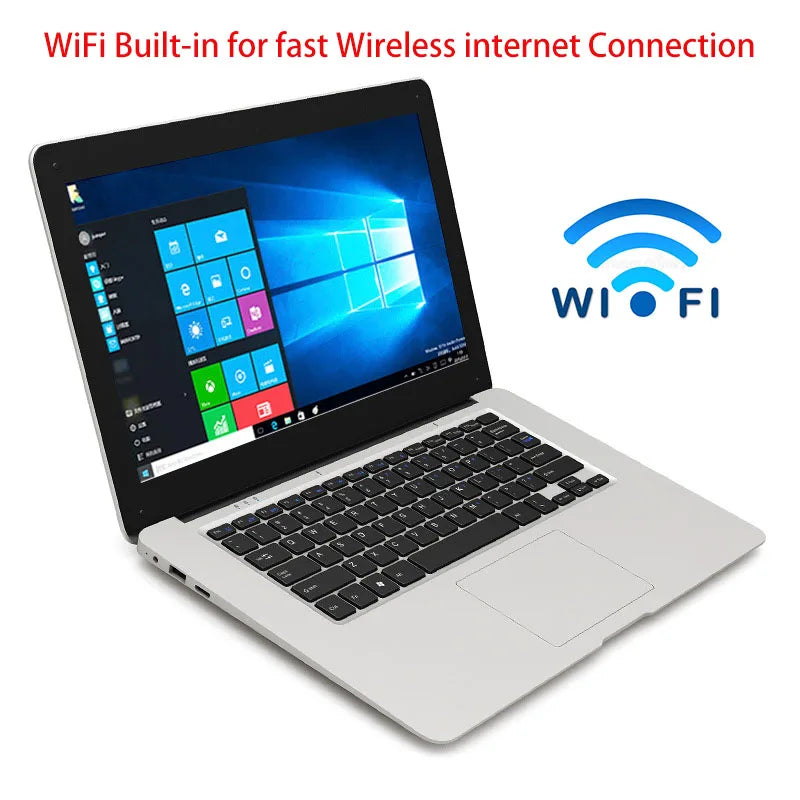2022 New 14 inch Windows 10 Portable Laptop Computer for Office & School WiFi Bluetooth Camera USB 3.0 Gaming Netbook Laptops