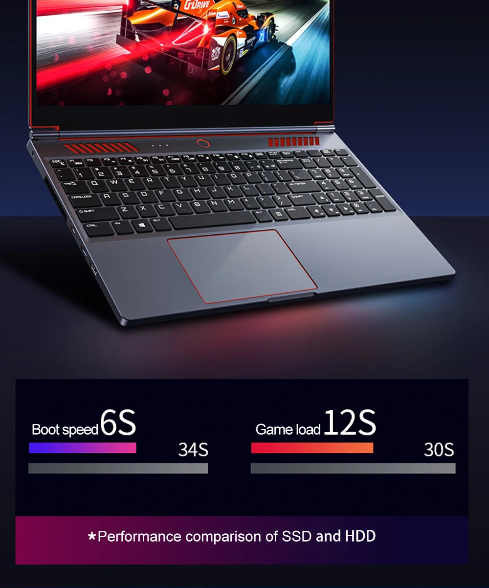 YSJMNPC Gaming Laptop Computer Intel Core i7-8750H GTX1650 4G 16.1 Inch IPS Screen RAM Max 64GB 2*DDR4 2*M.2 NVMe Windows11