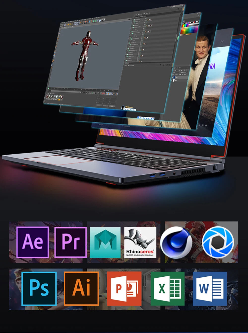 YSJMNPC Gaming Laptop Computer Intel Core i7-8750H GTX1650 4G 16.1 Inch IPS Screen RAM Max 64GB 2*DDR4 2*M.2 NVMe Windows11