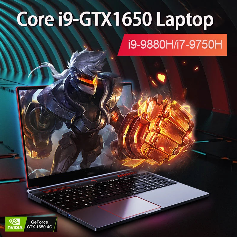 YSJMNPC Gaming Laptop Computer Intel Core i7-8750H GTX1650 4G 16.1 Inch IPS Screen RAM Max 64GB 2*DDR4 2*M.2 NVMe Windows11