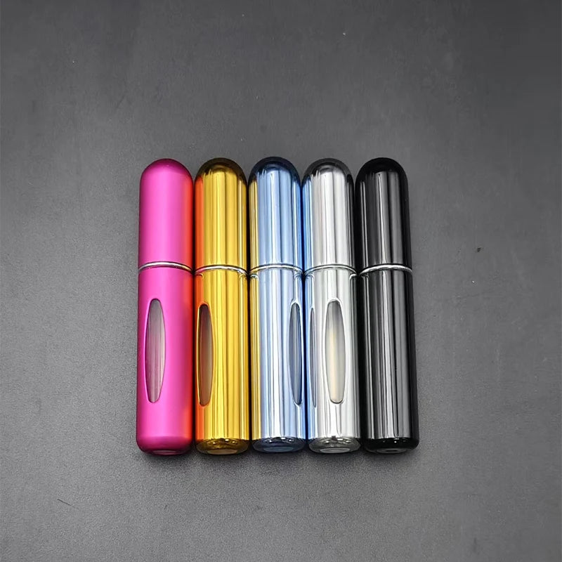 5 Pieces 5 ml Mini Refillable Perfume Sprayer Aluminum Perfume Bottle Portable Perfume Spray Bottle Travel Perfume Mini Bottle