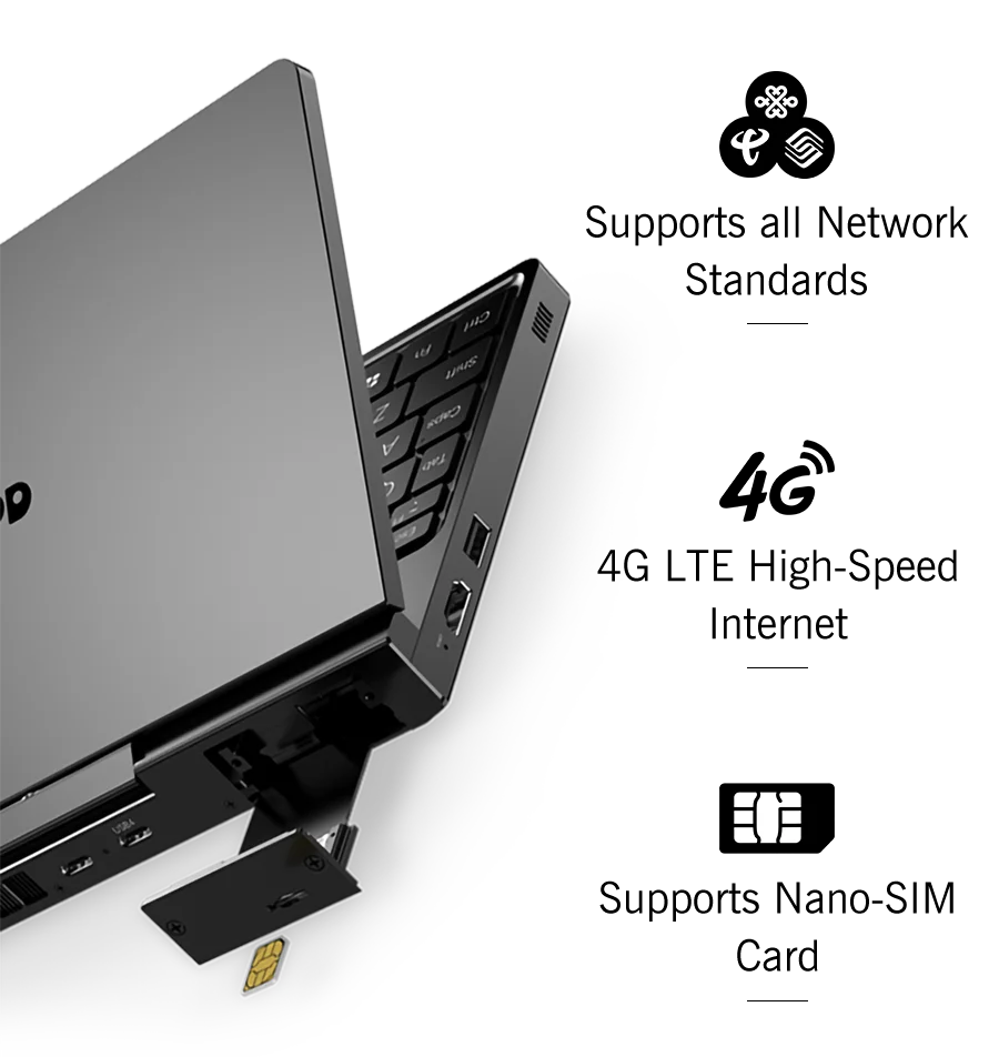 New 2025 version! GPD Pocket 4 8.8-inch AMD Ryzen AI 9 HX 370/8840U 64GB RAM 2TB NVMe Mini Laptop Computer for business