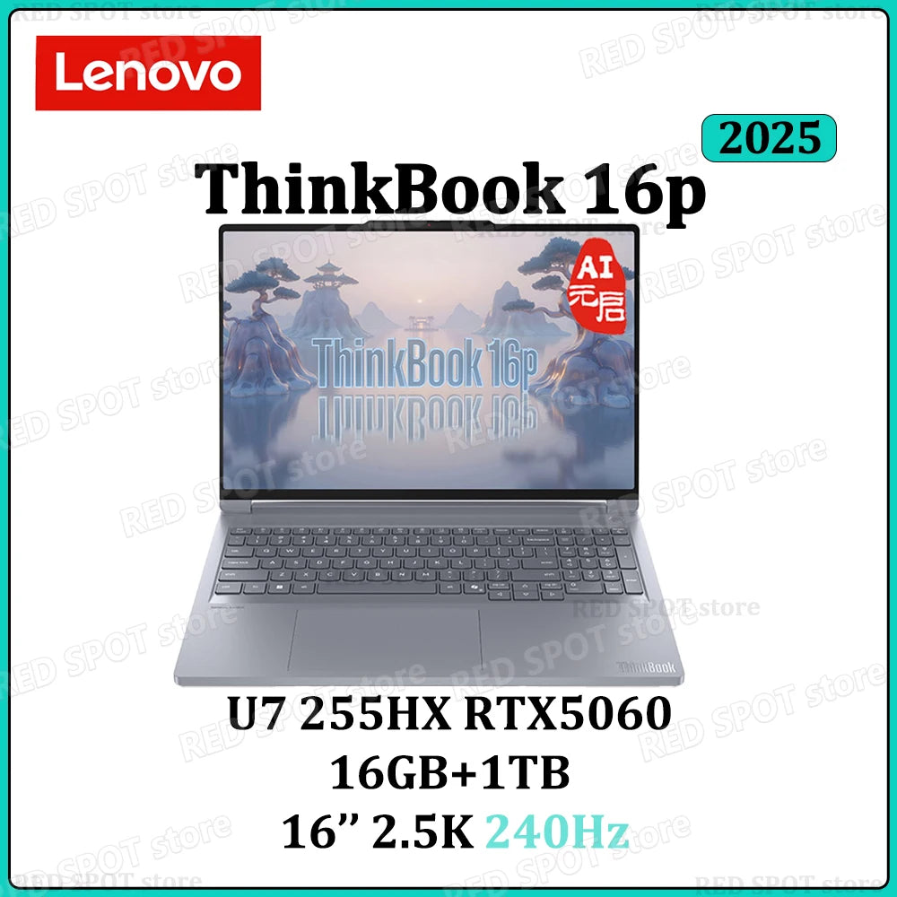 [Big sale]Lenovo Thinkbook16p 2025 U7 255HX/U9 275HX RTX5060 discrete graphics 16GB/32GB+1TB  2.5K 165Hz（Optional 240Hz）