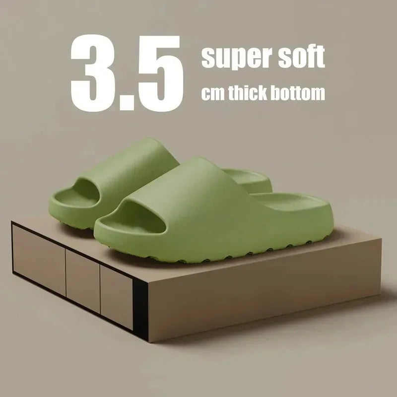 2025 New Coconut Slippers Feel Like Stepping on Shit Thick-soled Sandals Summer New Non-slip Wearing Sandals Men Women Slippers