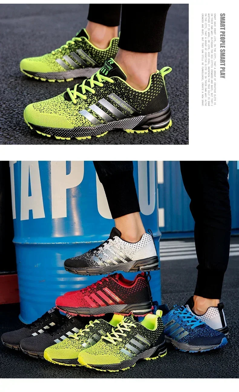 Men Casual Sneakers Summer Breathable Sport Shoes Lightweight Outdoor Mesh Running Shoes Athletic Jogging Tenis Walking Shoes
