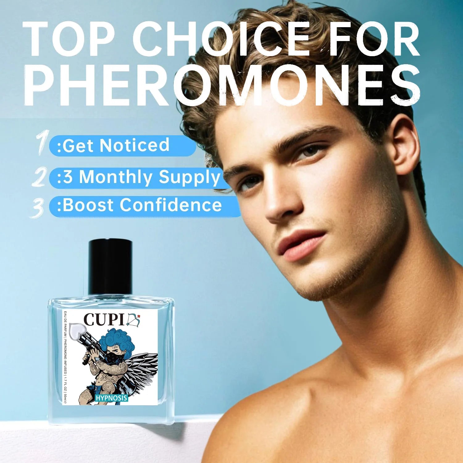 Cupid Hypnosis Cologne Perfume Pheromone Fragrance Spray of Man to Attract Women Flirting Scent Female Dating Angel Body Mist