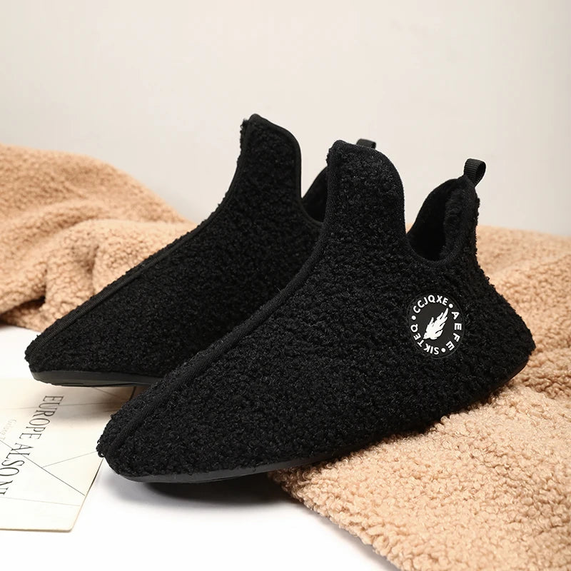 New Men Winter Slippers High Quality Light Weight Disign Shoes Fashion Women Plush Slipper Warm Slip on Casual Shoe for Couples