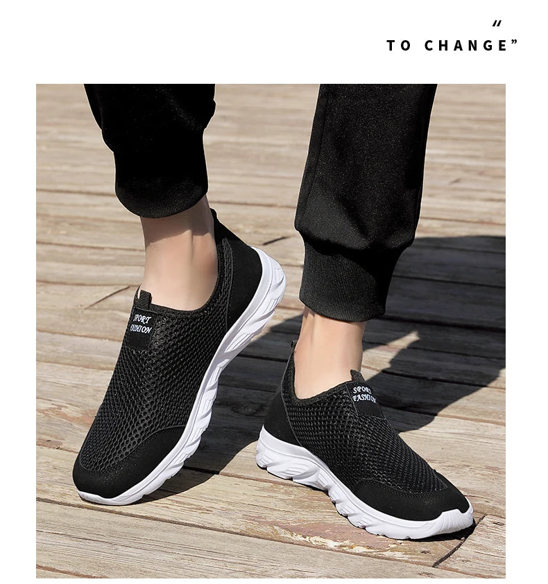 YRZL New Running Shoes for Men Breathable Sports Shoes Light Weight Fashion Summer Breathable Sneakers for Men Plus Size 39-46
