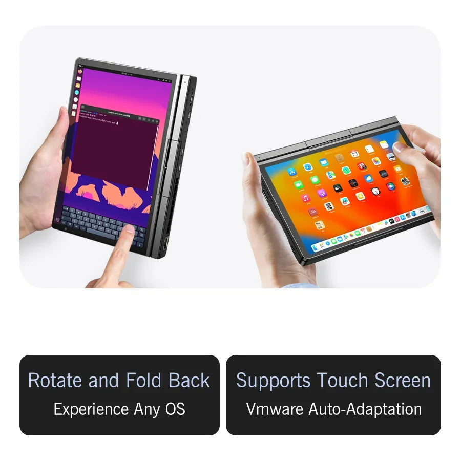 GPD Pocket 4 RAM 16GB 32GB 64G Memory 1TB 2TB SSD Hard Disk Windows 11 Home Gaming Laptop Notebook Mini PC Portable Touch Screen