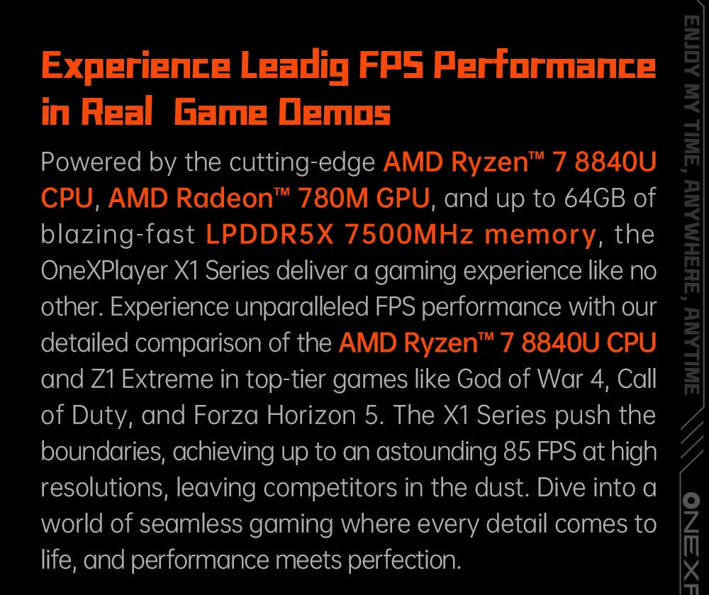 OneXPlayer X1 mini AMD R7-8840U PC Game Console 3 IN 1 Laptop Tablet 8.8 Inch LTPS Touch Screen Computer Detachable Controller
