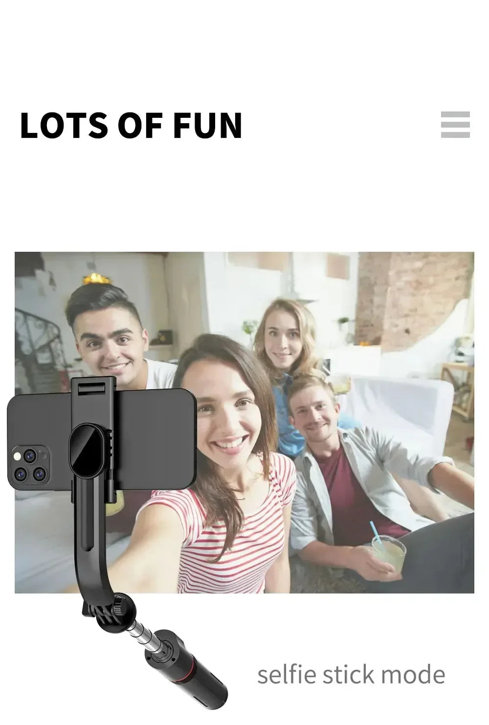 Wireless Selfie Stick for Smartphone, Foldable Tripod with Bluetooth Remote, Portable Stand, Vlog Shooting Record, 44"