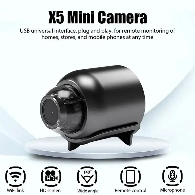 Mini 1080P HD Camera WiFi Wireless Night Vision Motion Detection Video Camera Home Security Camcorder Audio Video Recorder