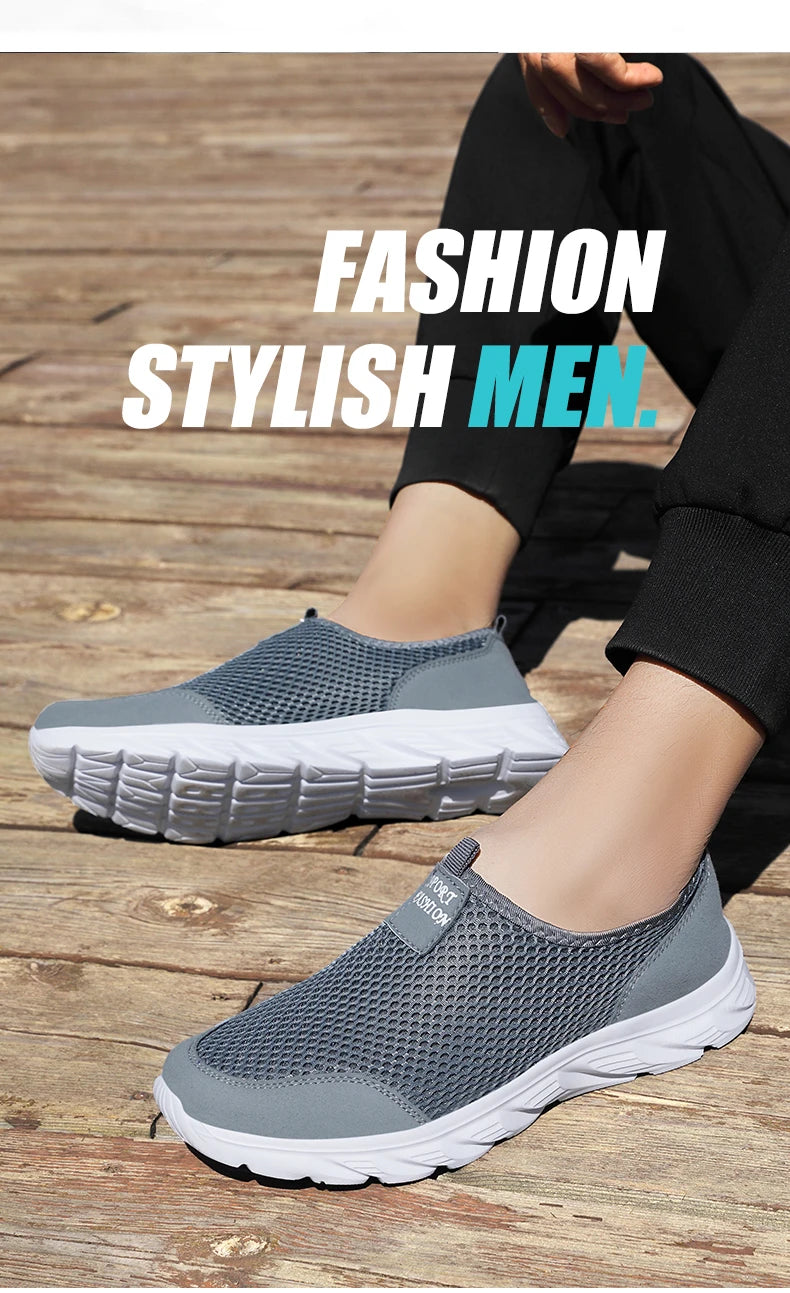 YRZL New Running Shoes for Men Breathable Sports Shoes Light Weight Fashion Summer Breathable Sneakers for Men Plus Size 39-46