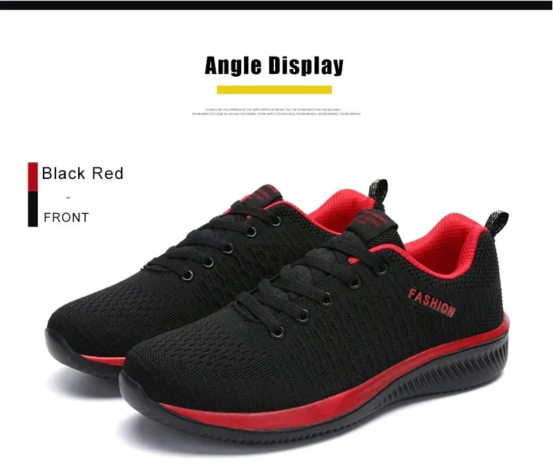 YRZL Men Shoes Breathable Mens Sneakers Comfortable Non Slip Casual Shoes Tenis Outdoor Lace Up Walking Sneakers for Men