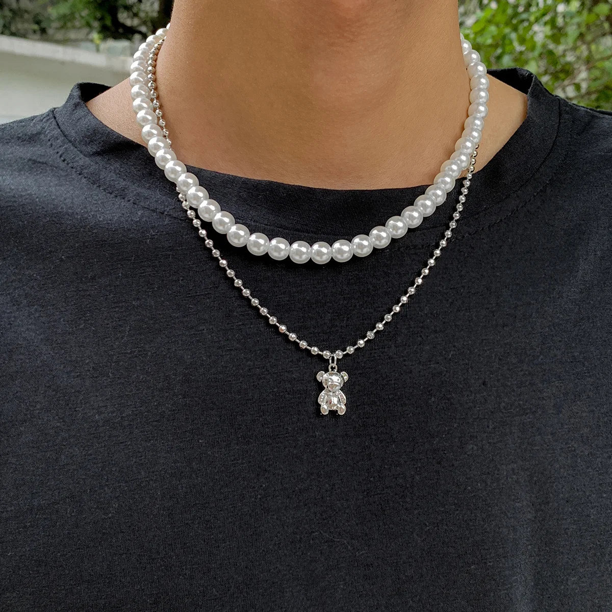 Elegant Pearl Necklace For Women Heart Pendant Necklaces Luxury Imitation Pearls Chain Necklaces Korean Jewelry Girls Gifts-7226