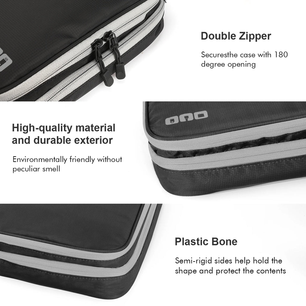 Clearance_Portable Electronic Accessories Travel case,Cable Organizer Bag Gadget Carry Bag for iPad,Cables,Power,USB Flash Drive