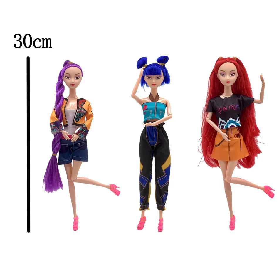 Kpop Demon Hunters Vinyl Figurines New K-POP Demon Slayer Miniatures Doll Lumimila Zoey Desktop Ornament Decoration Gifts