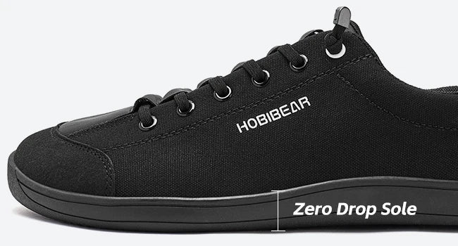 HOBIBEAR Womens Mens Barefoot Shoes | Zero Drop | Wide Toe Casual Canvas Sneakers Minimalist Walking Shoes