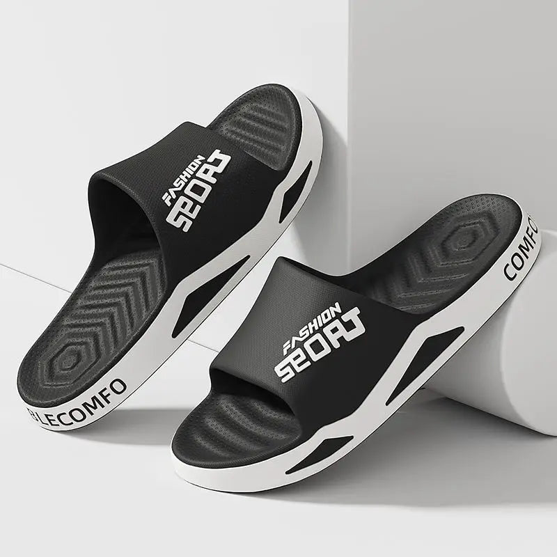Big Size Men's Slippers Summer Anti-slip Slides PVC Soft Breathable Home Sandals For Men Women Couple Indoor Outdoor Shoes 40-47