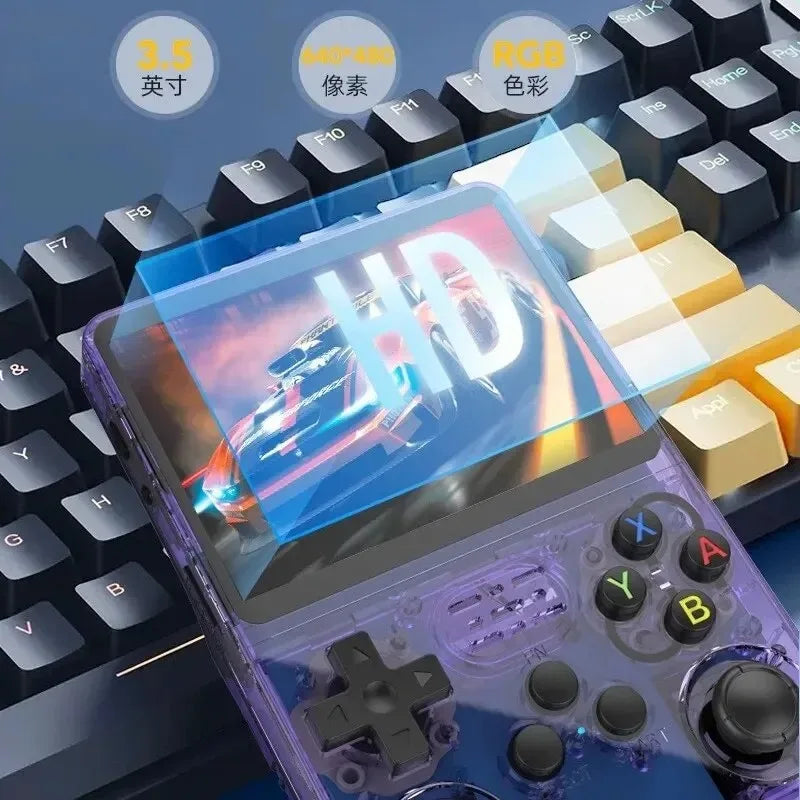 ARKOS R36S Retro Handheld Video Game Console Linux System 3.5 Inch IPS Screen R35s Pro Portable Pocket Video Player 64GB Games
