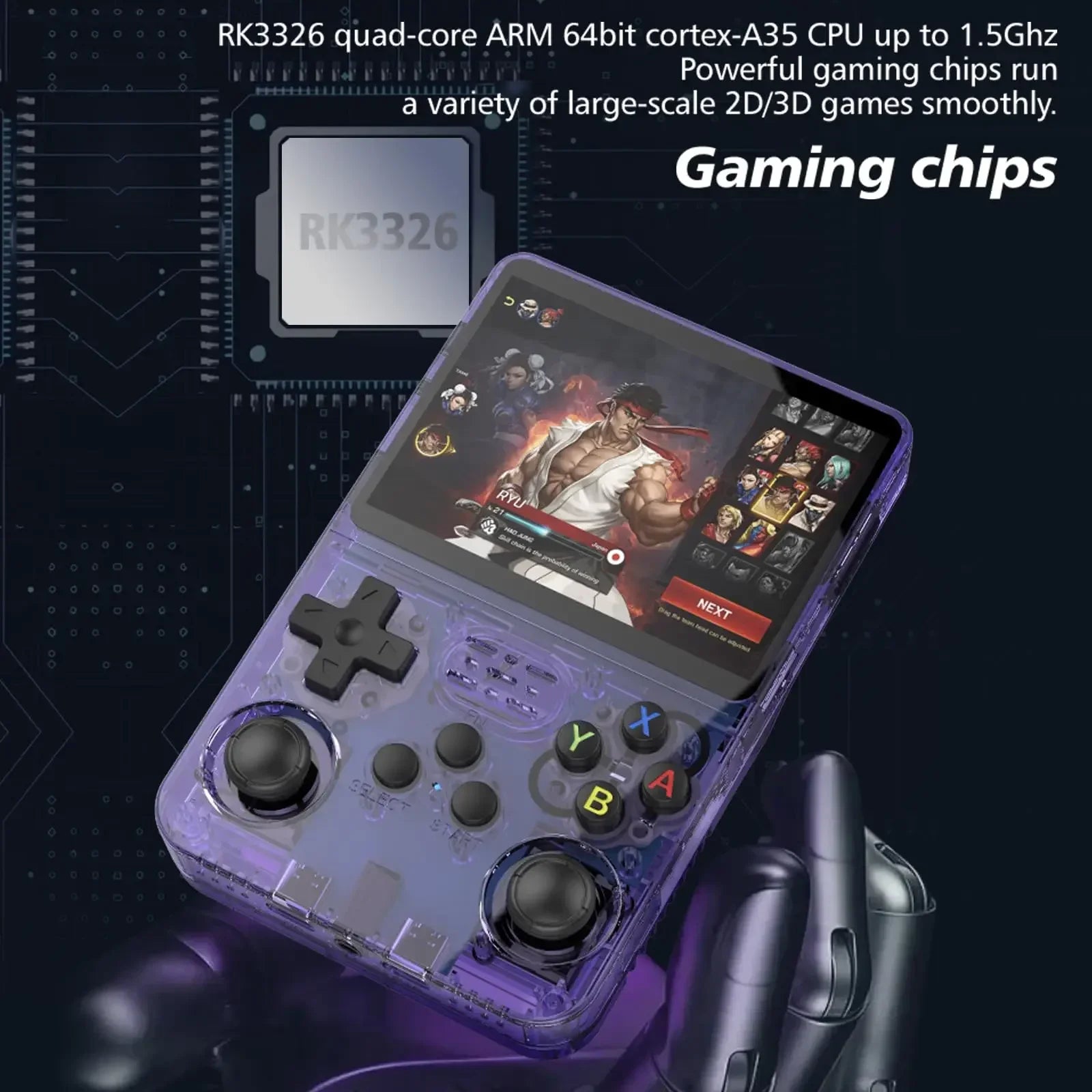 R36S Retro Handheld Video Game Console Single Card Consolas Classic Open Source Arkos System Games Players 3.5Inch IPS Screen