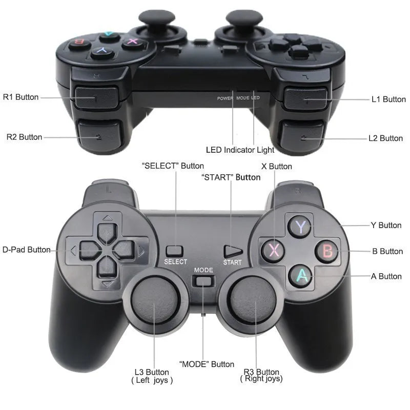 2.4GHz Wireless Gamepad for PC/Android TV - Game Controller Compatible with M8, GD10, and X2 Video Game Consoles