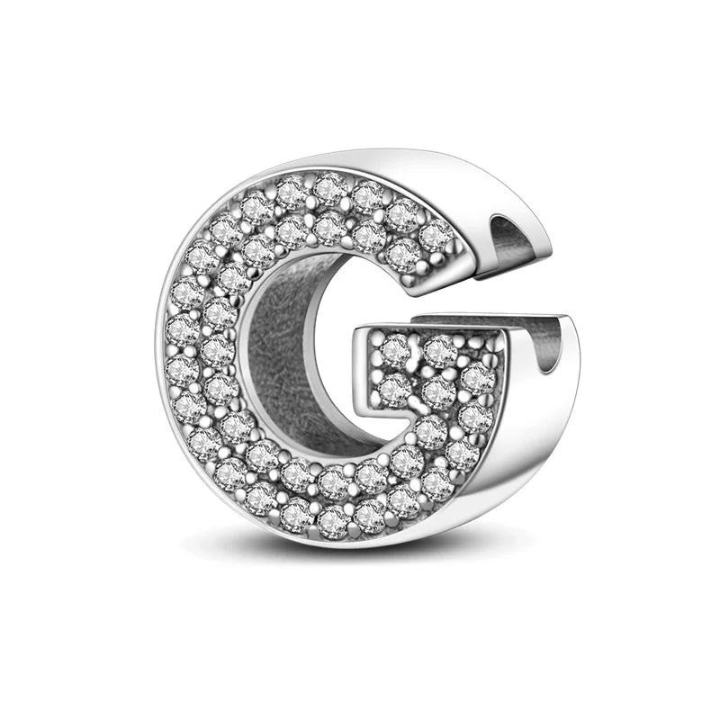 Fit Original 925 Sterling Silver Letter Charms Beads A-Z Golden Love Alphabet Charms For Women Fine DIY Birthday Jewelry Gifts