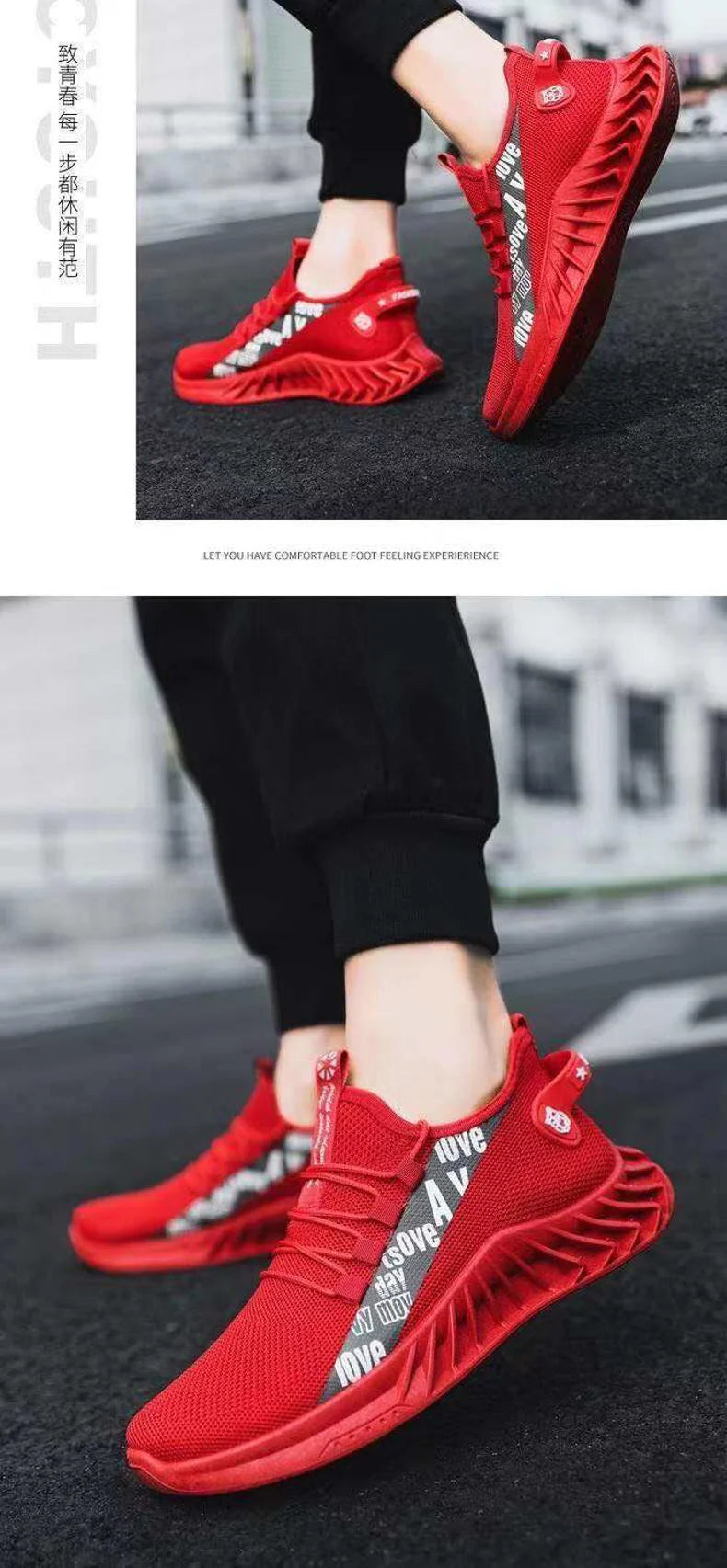 Men's mesh breathable casual sneakers summer soft sole non-slip comfort outdoor running shoes fashion student light sports shoes