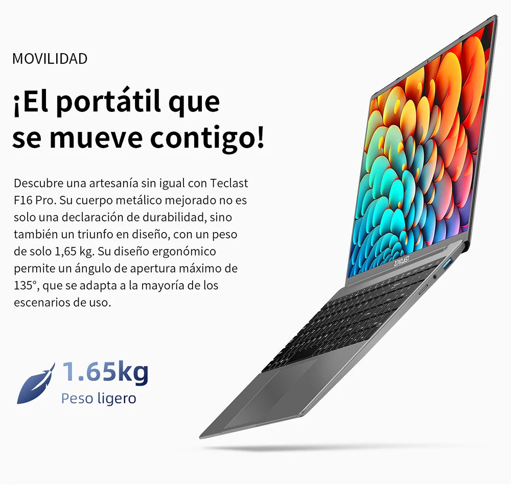 【New】Teclast F16Pro Laptop 15.6 Inch 1920X1080, 12Gb / 16Gb Ram, 256Gb / 512Gb Rom, Backlit Keyboard, for Intel N95, Mini-Hdmi