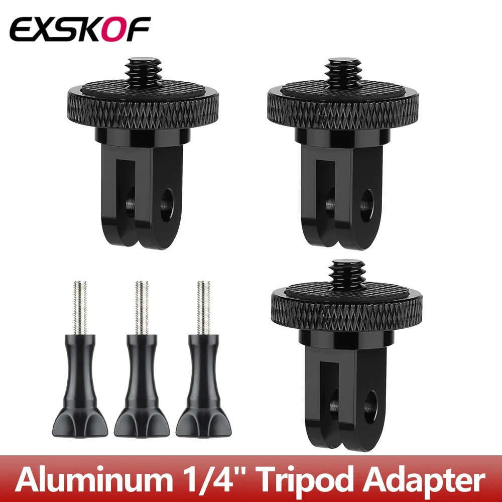 Aluminum Alloy Adapter 1/4 Conversion Mounts For GoPro Hero 13 12 11 10 9 8 Insta360 X4 X2 X3 DJI Osmo Action Camera Accessories