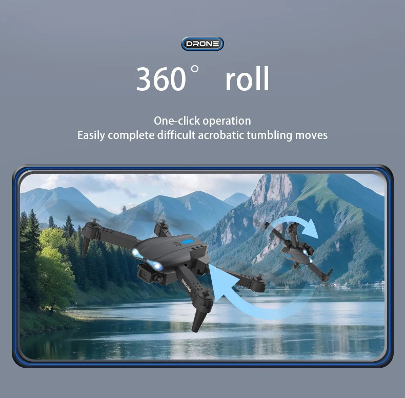 KBDFA 2025 E88 Professional Wide Angle RC Dron HD 8K Camera Mode Foldable Helicopter Aircraft Quadcopter Drone Kid Gift Toys