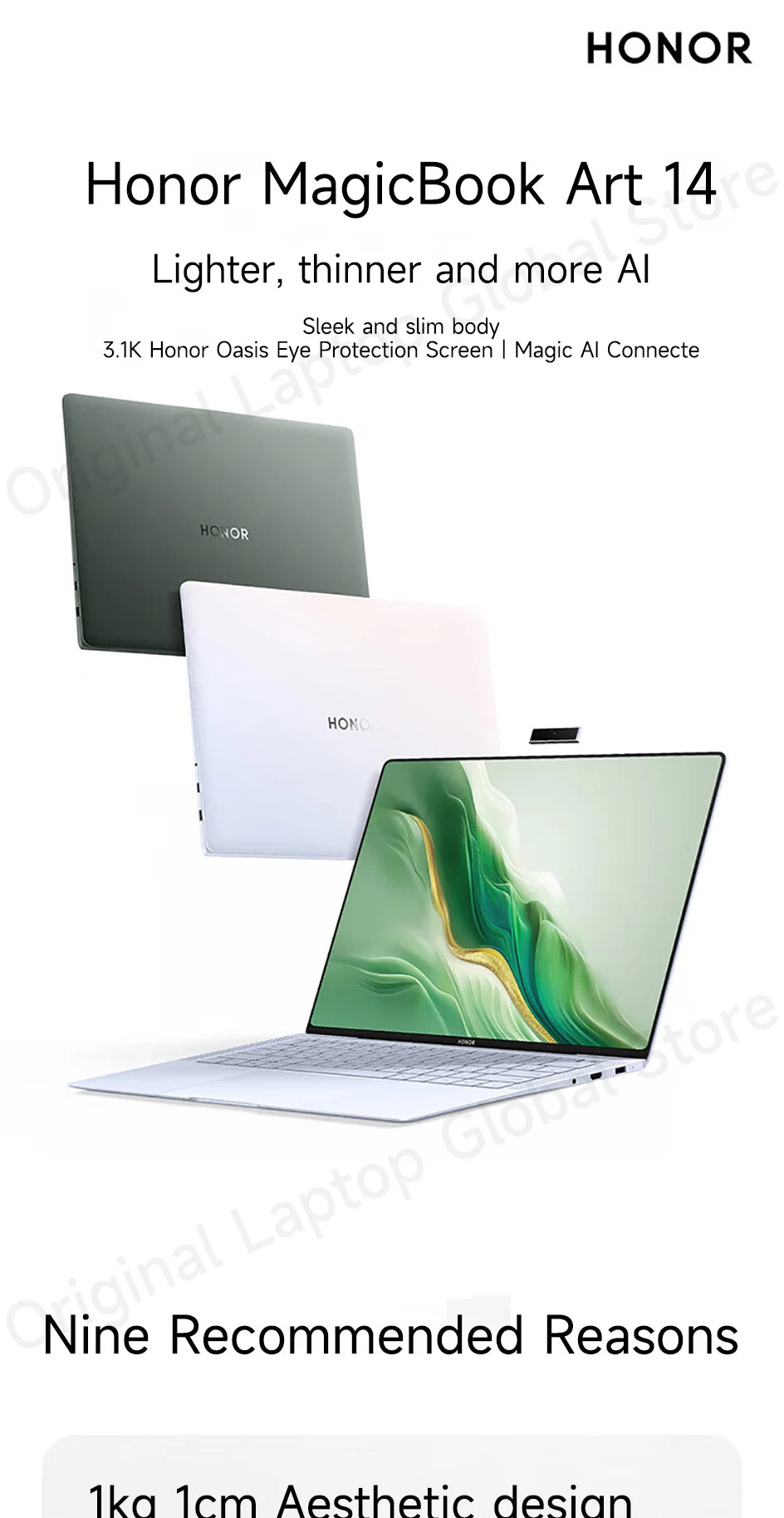 Honor Laptop MagicBook Art 14 2024 Model 14.6-inch OLED Touchscreen Ultra5 /Ultra7 16GB/32GB 1TB/2TB 120 Hz 3.1K Screen Laptop