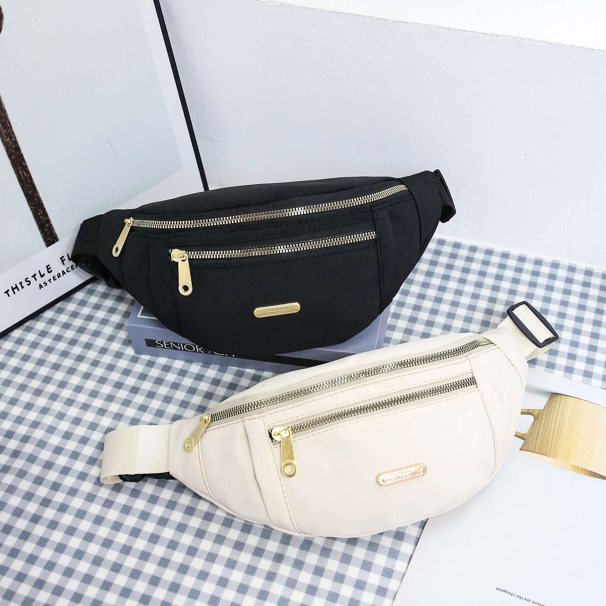 Women Sports Waist Bag Multi-Layer Fanny Pack Phone Essentials during Outdoor Activities Crossbody Purse Sports Chest Bag