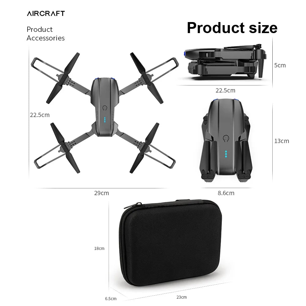 KBDFA E99Pro Drone 8K HD Dual Camera WiFi FPV Quadcopter Obstacle Avoidance Aerial Photography Professional Device
