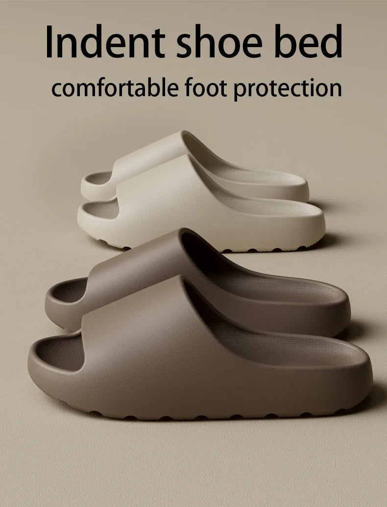 2025 New Coconut Slippers Feel Like Stepping on Shit Thick-soled Sandals Summer New Non-slip Wearing Sandals Men Women Slippers