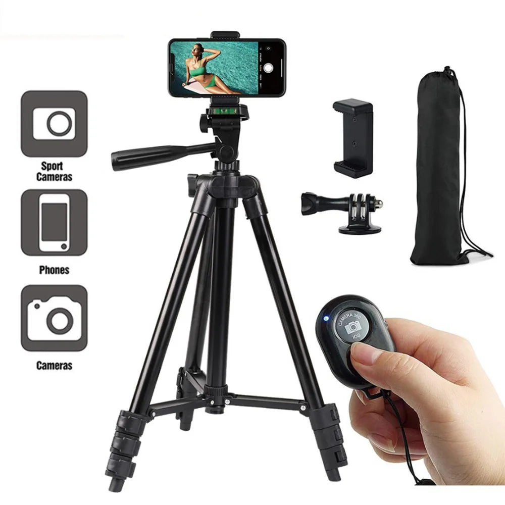 Portable Cellphone Tripod Stand for Selfie Mobile Phone Holder Tripie 3120 Smartphone Tripod with Flexible Legs Picture Taking