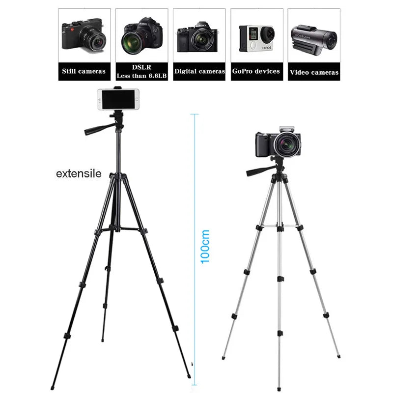Portable Cellphone Tripod Stand for Selfie Mobile Phone Holder Tripie 3120 Smartphone Tripod with Flexible Legs Picture Taking
