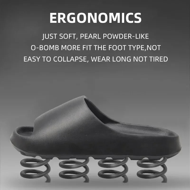 2025 New Coconut Slippers Feel Like Stepping on Shit Thick-soled Sandals Summer New Non-slip Wearing Sandals Men Women Slippers