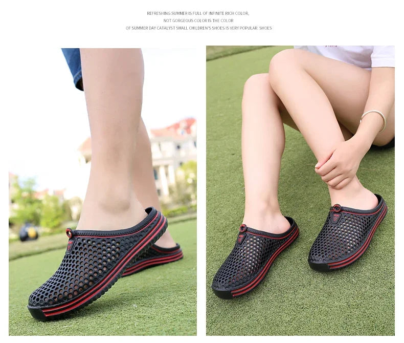 Comfortable Men Pool Sandals Summer Outdoor Beach Shoes Men Slip on Garden Clogs Casual Water Shower Slippers Unisex Zapatos