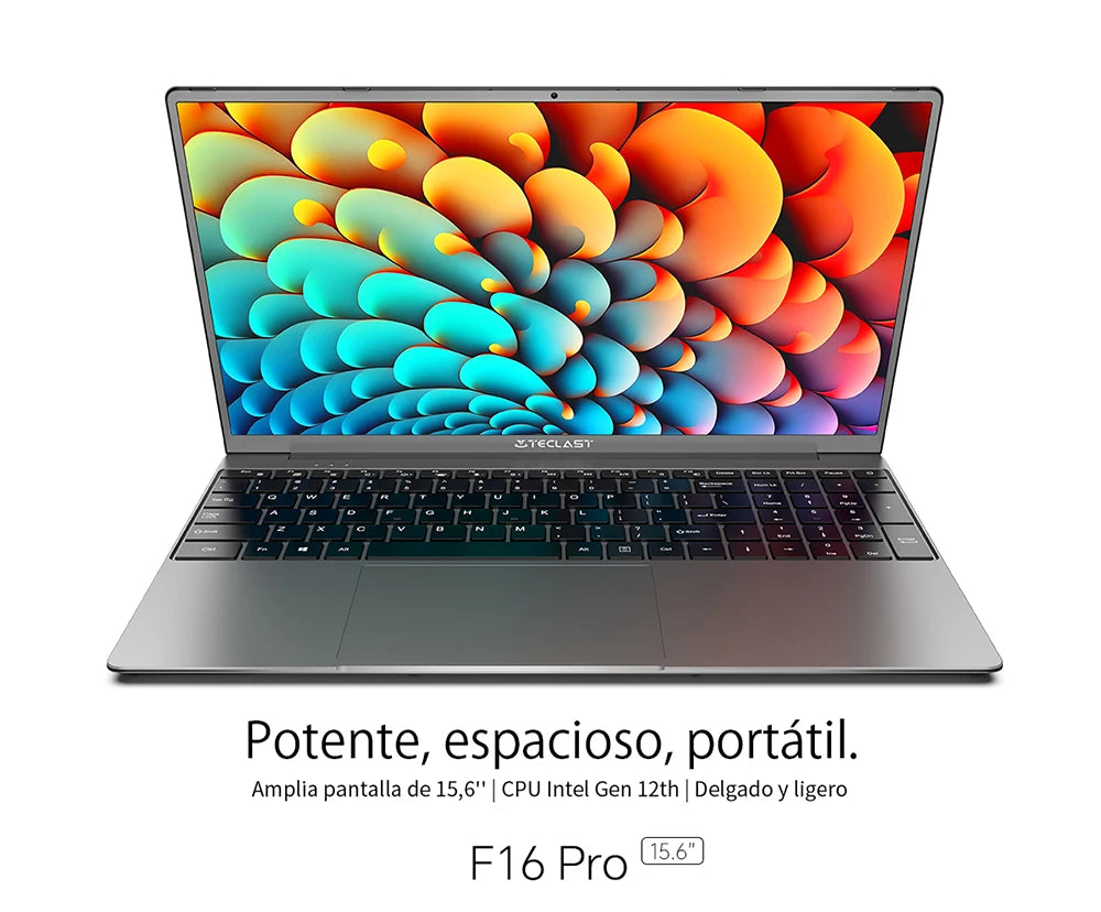 【New】Teclast F16Pro Laptop 15.6 Inch 1920X1080, 12Gb / 16Gb Ram, 256Gb / 512Gb Rom, Backlit Keyboard, for Intel N95, Mini-Hdmi