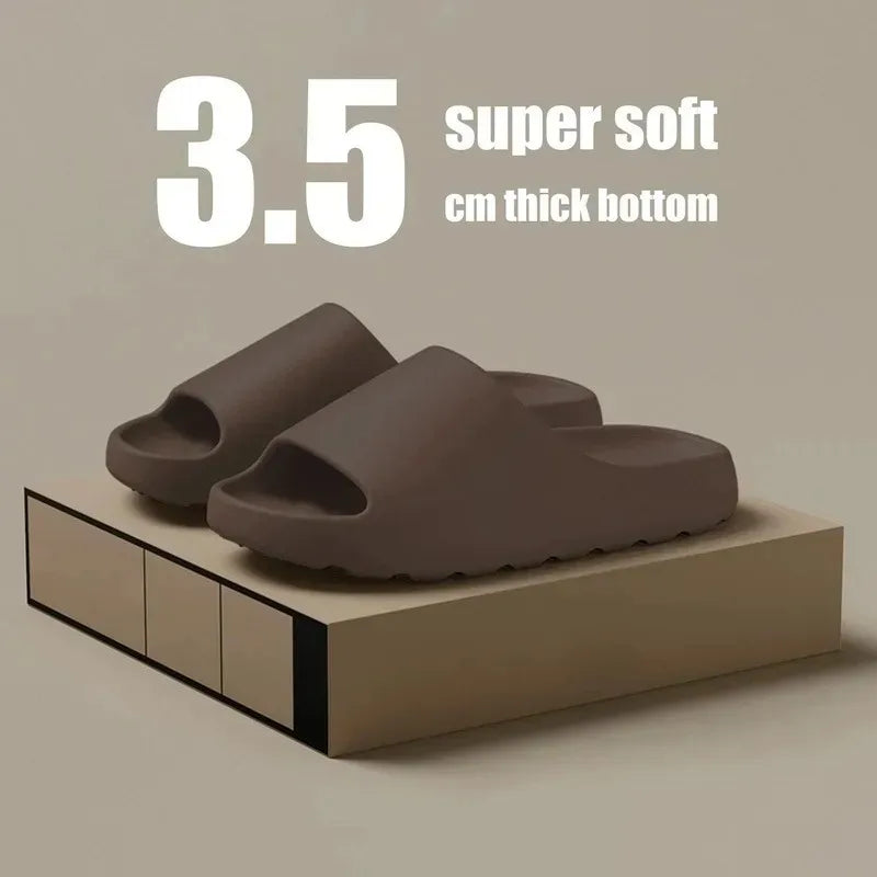 2025 New Coconut Slippers Feel Like Stepping on Shit Thick-soled Sandals Summer New Non-slip Wearing Sandals Men Women Slippers