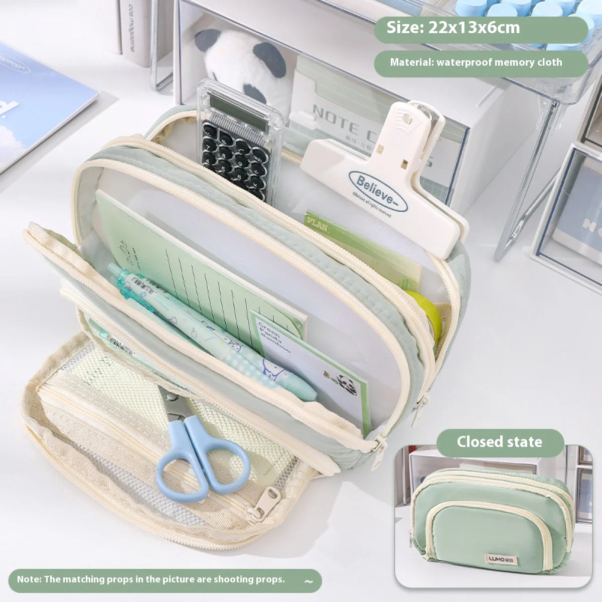 A Large-capacity Multi-layer Pencil Case, A Simple Multi-purpose Student Stationery Box And Makeup Storage Bag