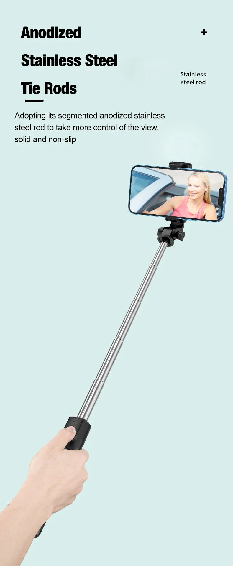 Bluetooth Cell Phone Selfie Stick Tripod Wireless Remote multifunctional Extendable Portable Phone Stand Live Streaming Video