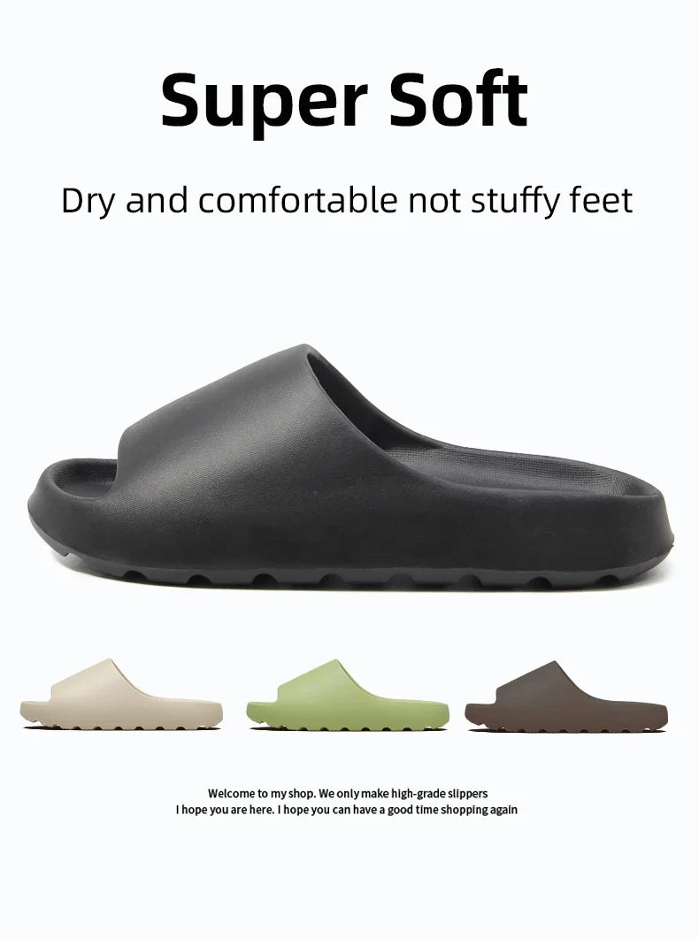 2025 New Coconut Slippers Feel Like Stepping on Shit Thick-soled Sandals Summer New Non-slip Wearing Sandals Men Women Slippers