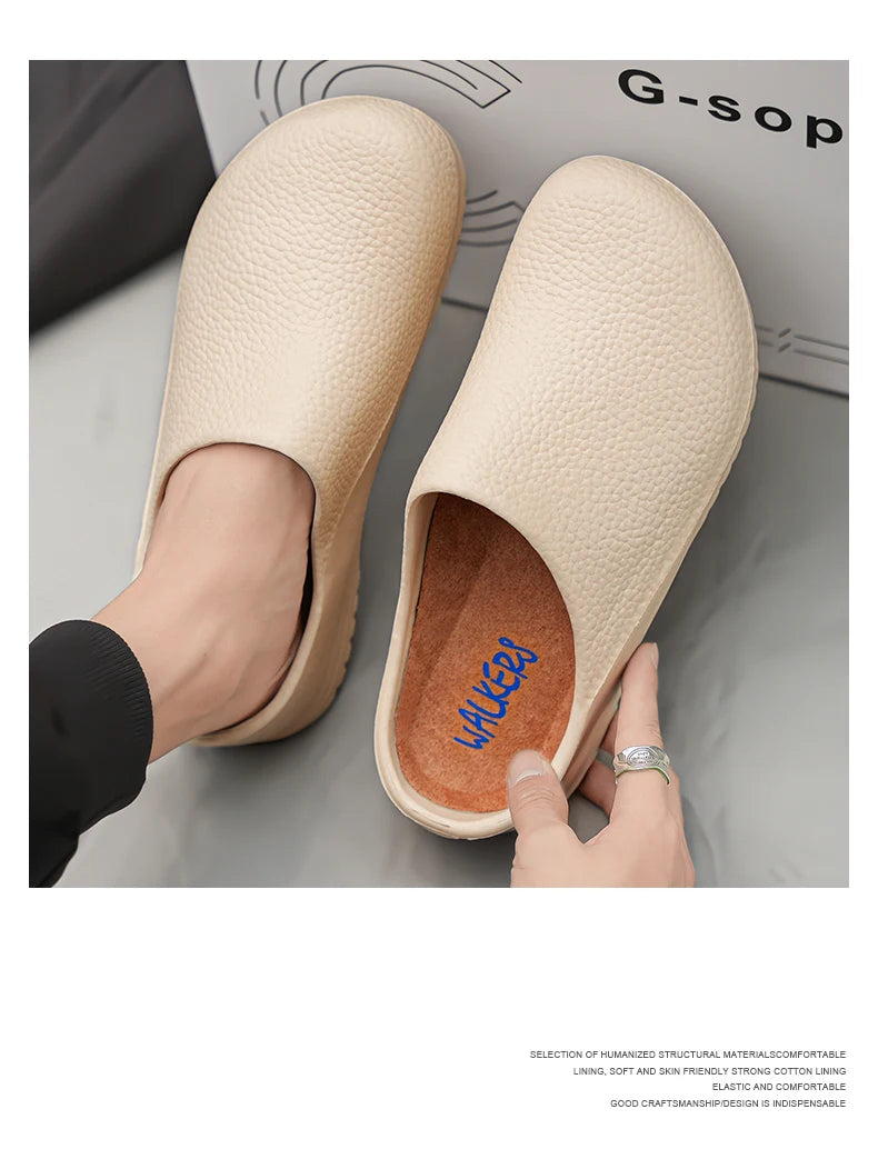 Chef shoes unisex four season fashion waterproof anti slip hotel kitchen work shoes casual comfortable soft soled walking shoes