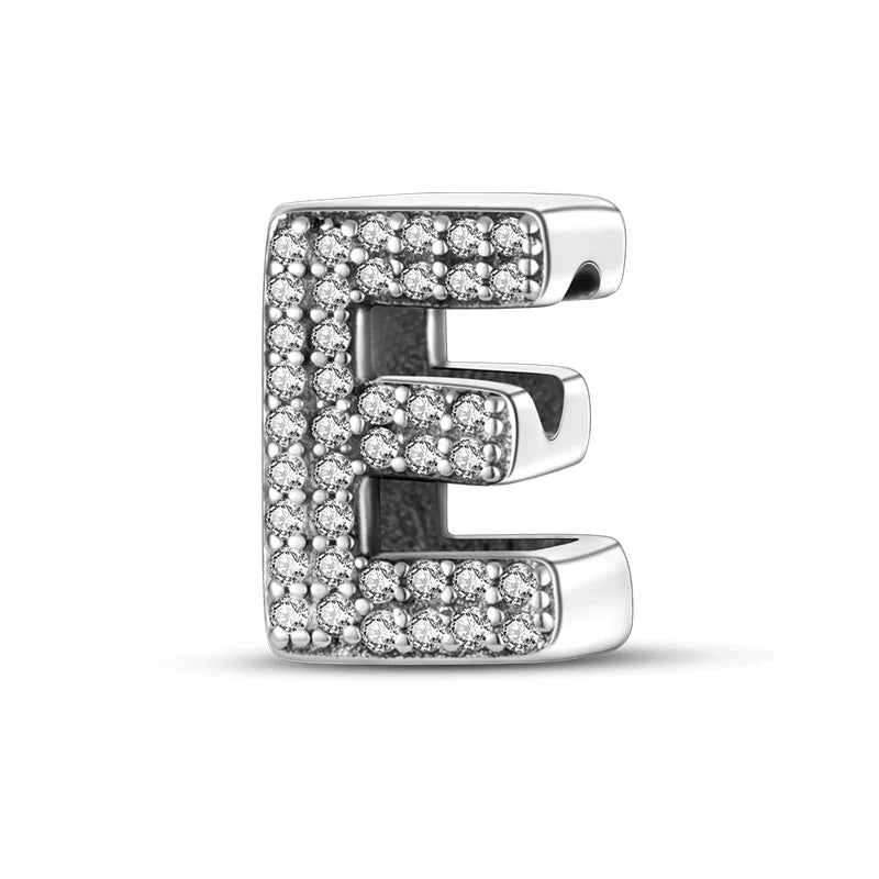 Fit Original 925 Sterling Silver Letter Charms Beads A-Z Golden Love Alphabet Charms For Women Fine DIY Birthday Jewelry Gifts