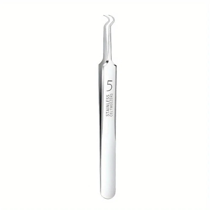 Easy-To-Use Stainless Steel Acne Extractor Set - Hypoallergenic Beauty Tweezers For Clear Skin, Perfect For Beginners